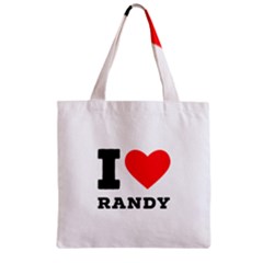 I Love Randy Zipper Grocery Tote Bag by ilovewhateva