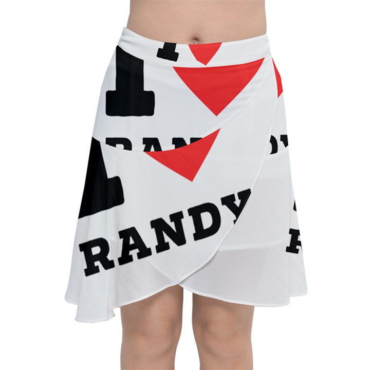 I love randy Chiffon Wrap Front Skirt