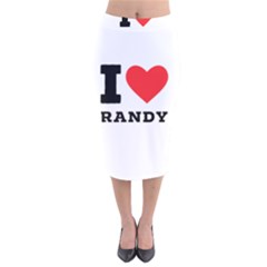 I Love Randy Velvet Midi Pencil Skirt by ilovewhateva