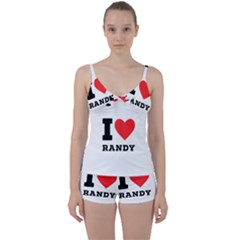 I Love Randy Tie Front Two Piece Tankini by ilovewhateva