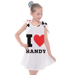 I Love Randy Kids  Tie Up Tunic Dress by ilovewhateva