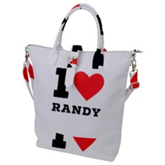 I Love Randy Buckle Top Tote Bag by ilovewhateva