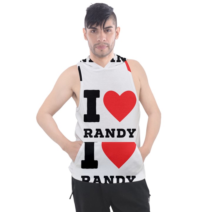 I love randy Men s Sleeveless Hoodie