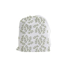 Leaves Wallpaper Leaf Nature Background Drawstring Pouch (medium)