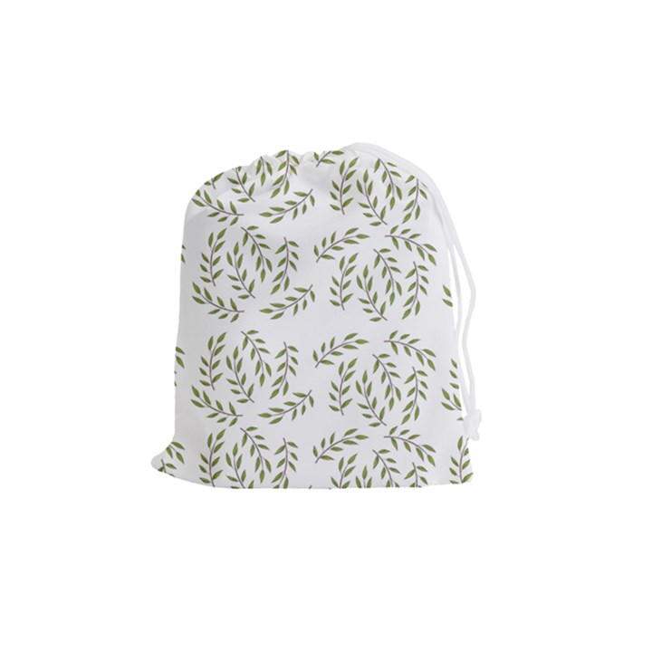 Leaves Wallpaper Leaf Nature Background Drawstring Pouch (Medium)