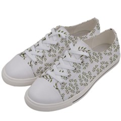 Leaves Wallpaper Leaf Nature Background Men s Low Top Canvas Sneakers