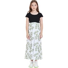 Leaves Wallpaper Leaf Nature Background Kids  Flared Maxi Skirt by Jancukart