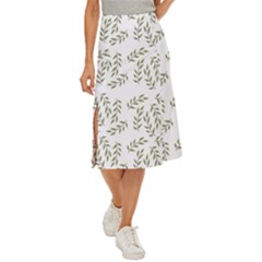 Leaves Wallpaper Leaf Nature Background Midi Panel Skirt by Jancukart