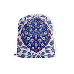 Art Pattern Design Blue Old Style Drawstring Pouch (large)