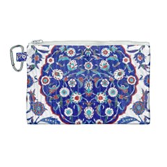 Art Pattern Design Blue Old Style Canvas Cosmetic Bag (large)