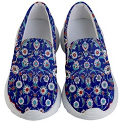 Art Pattern Design Blue Old Style Kids Lightweight Slip Ons