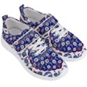 Art Pattern Design Blue Old Style Men s Velcro Strap Shoes View3