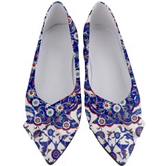 Art Pattern Design Blue Old Style Women s Bow Heels by Jancukart