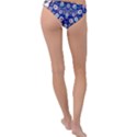 Art Pattern Design Blue Old Style Ring Detail Bikini Bottoms View2