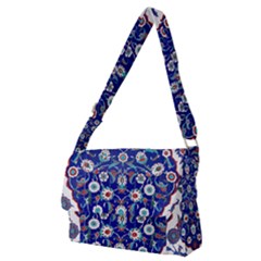 Art Pattern Design Blue Old Style Full Print Messenger Bag (m) by Jancukart