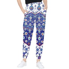 Art Pattern Design Blue Old Style Women s Tapered Pants by Jancukart