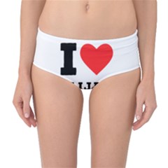 I Love Elijah Mid-waist Bikini Bottoms by ilovewhateva