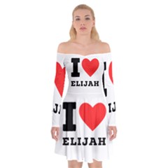 I Love Elijah Off Shoulder Skater Dress by ilovewhateva