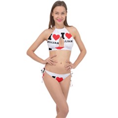 I Love Elijah Cross Front Halter Bikini Set by ilovewhateva