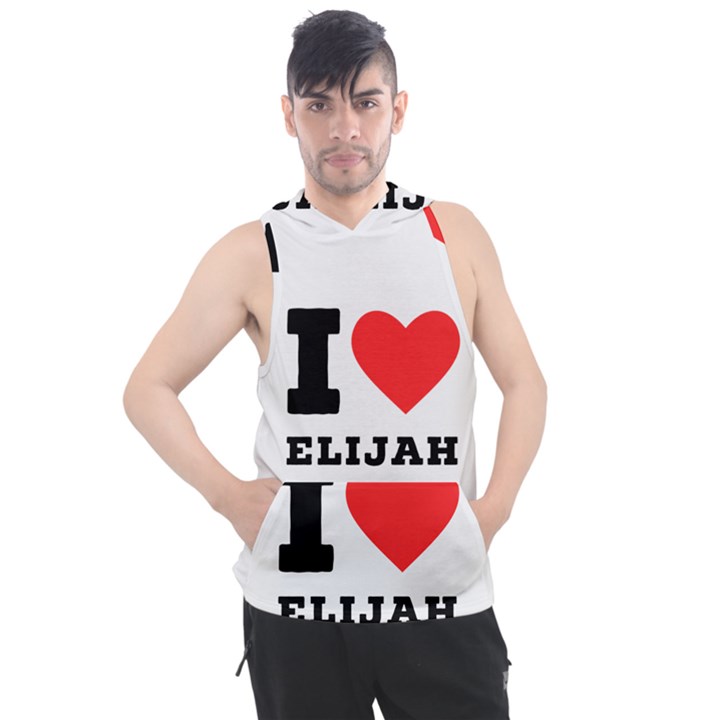 I love elijah Men s Sleeveless Hoodie