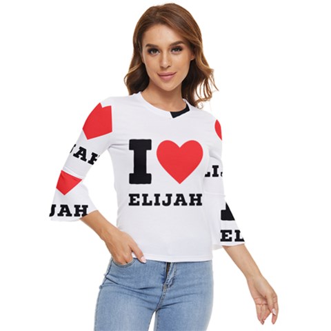 I Love Elijah Bell Sleeve Top by ilovewhateva