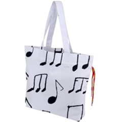 Music Is The Answer Phrase Concept Graphic Drawstring Tote Bag by dflcprintsclothing