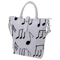 Music Is The Answer Phrase Concept Graphic Buckle Top Tote Bag by dflcprintsclothing