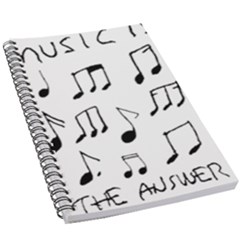 Music Is The Answer Phrase Concept Graphic 5 5  X 8 5  Notebook