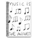 Music Is The Answer Phrase Concept Graphic 5.5  x 8.5  Notebook View1