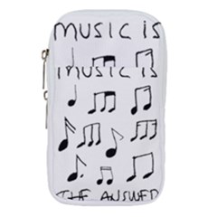 Music Is The Answer Phrase Concept Graphic Waist Pouch (large) by dflcprintsclothing