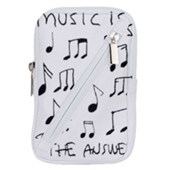 Music Is The Answer Phrase Concept Graphic Belt Pouch Bag (large) by dflcprintsclothing