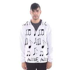 Music Is The Answer Phrase Concept Graphic Men s Hooded Windbreaker by dflcprintsclothing