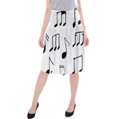 Music Is The Answer Phrase Concept Graphic Midi Beach Skirt by dflcprintsclothing