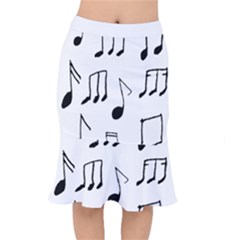 Music Is The Answer Phrase Concept Graphic Short Mermaid Skirt by dflcprintsclothing