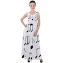 Music Is The Answer Phrase Concept Graphic Empire Waist Velour Maxi Dress View1