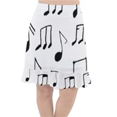 Music Is The Answer Phrase Concept Graphic Fishtail Chiffon Skirt by dflcprintsclothing