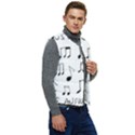 Music Is The Answer Phrase Concept Graphic Men s Short Button Up Puffer Vest	 View2