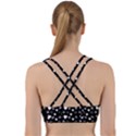 Hearts Snowflakes Black Background Back Weave Sports Bra View2