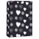 Hearts Snowflakes Black Background Playing Cards Single Design (Rectangle) with Custom Box View1