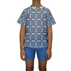 Mandala Seamless Background Texture Kids  Short Sleeve Swimwear