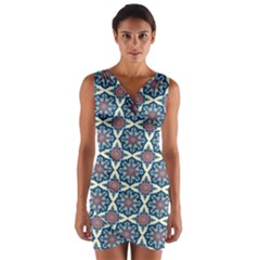 Mandala Seamless Background Texture Wrap Front Bodycon Dress