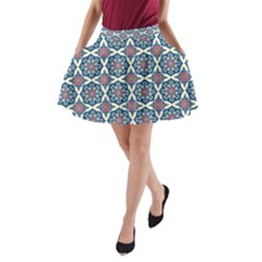 Mandala Seamless Background Texture A-line Pocket Skirt