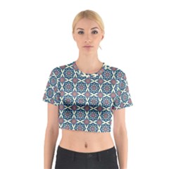 Mandala Seamless Background Texture Cotton Crop Top