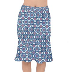 Mandala Seamless Background Texture Short Mermaid Skirt