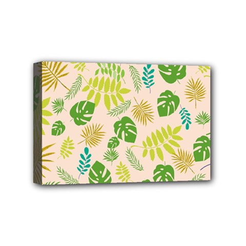 Tropical Leaf Leaves Palm Green Mini Canvas 6  X 4  (stretched)