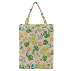 Tropical Leaf Leaves Palm Green Classic Tote Bag