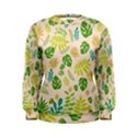 Tropical Leaf Leaves Palm Green Women s Sweatshirt View1