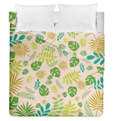 Tropical Leaf Leaves Palm Green Duvet Cover Double Side (queen Size)