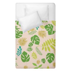 Tropical Leaf Leaves Palm Green Duvet Cover Double Side (single Size)