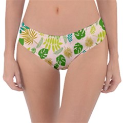 Tropical Leaf Leaves Palm Green Reversible Classic Bikini Bottoms by Jancukart